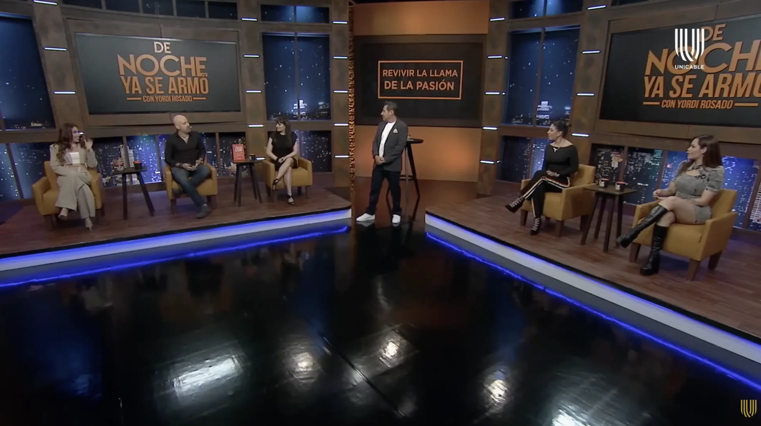 Jean Picazo con Yordi Rosado en De Noche Ya Se Armo, Unicable